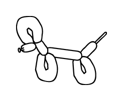 Twisting a balloon dog...